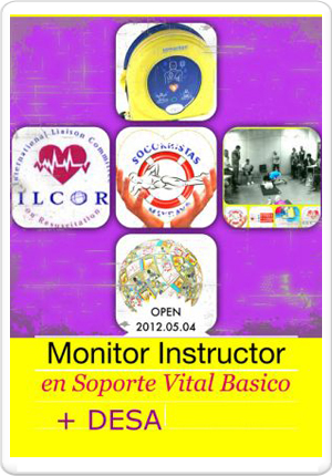 Monitor/Instructor en Soporte Vital Básico Desfibrilador